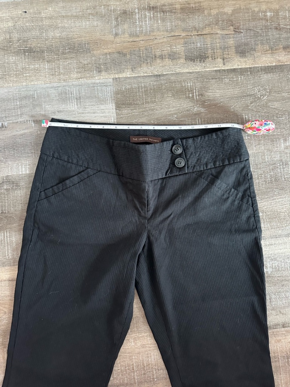Vintage The Limited Black Pinstriped Capris